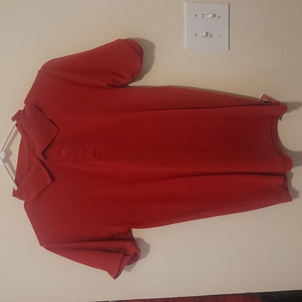 Size 14 red uniform shirt